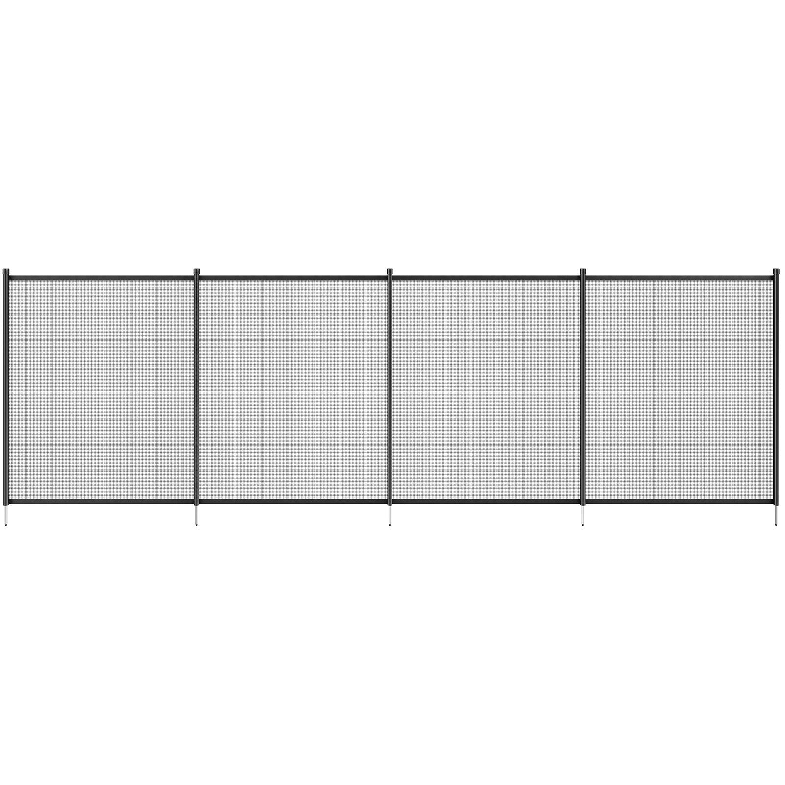 VEVOR Pool Fence, 4 x 12 FT Pool Fences for Inground Pools, Removable Child Safety Pool Fencing, Easy DIY Installation Swimming Pool Fence, 340gms Teslin PVC Pool Fence Mesh Protects Kids and Pets