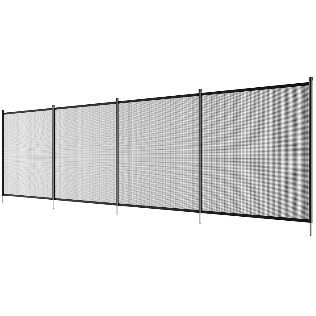 VEVOR Pool Fence, 4 x 12 FT Pool Fences for Inground Pools, Removable Child Safety Pool Fencing, Easy DIY Installation Swimming Pool Fence, 340gms Teslin PVC Pool Fence Mesh Protects Kids and Pets
